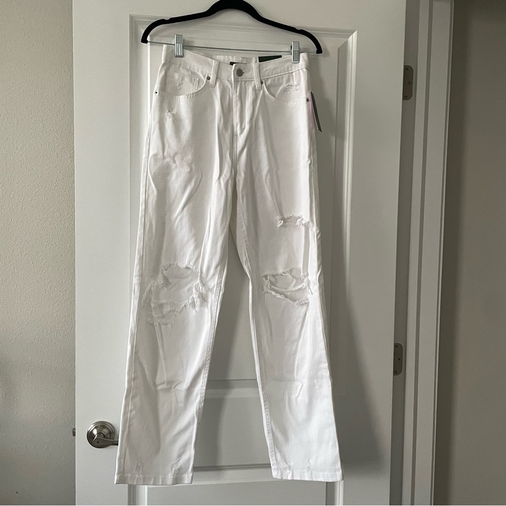 White distressed dad Jean
